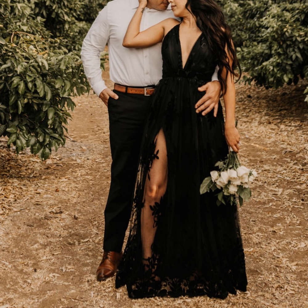 MORGAN FORMAL FLOCKED VELVET DRESS